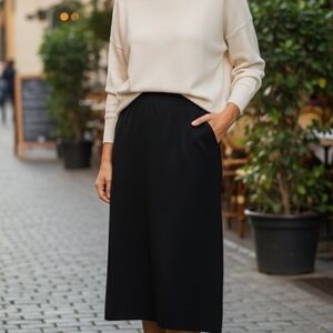 Kasper Black Midi Pencil Skirt Size 12 Career Professional Workwear